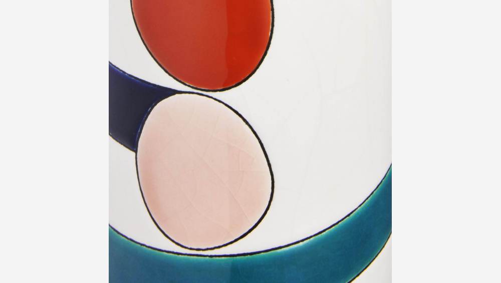 Jarrón de loza esmaltada - 10 x 21 cm - Diseño de Floriane Jacques