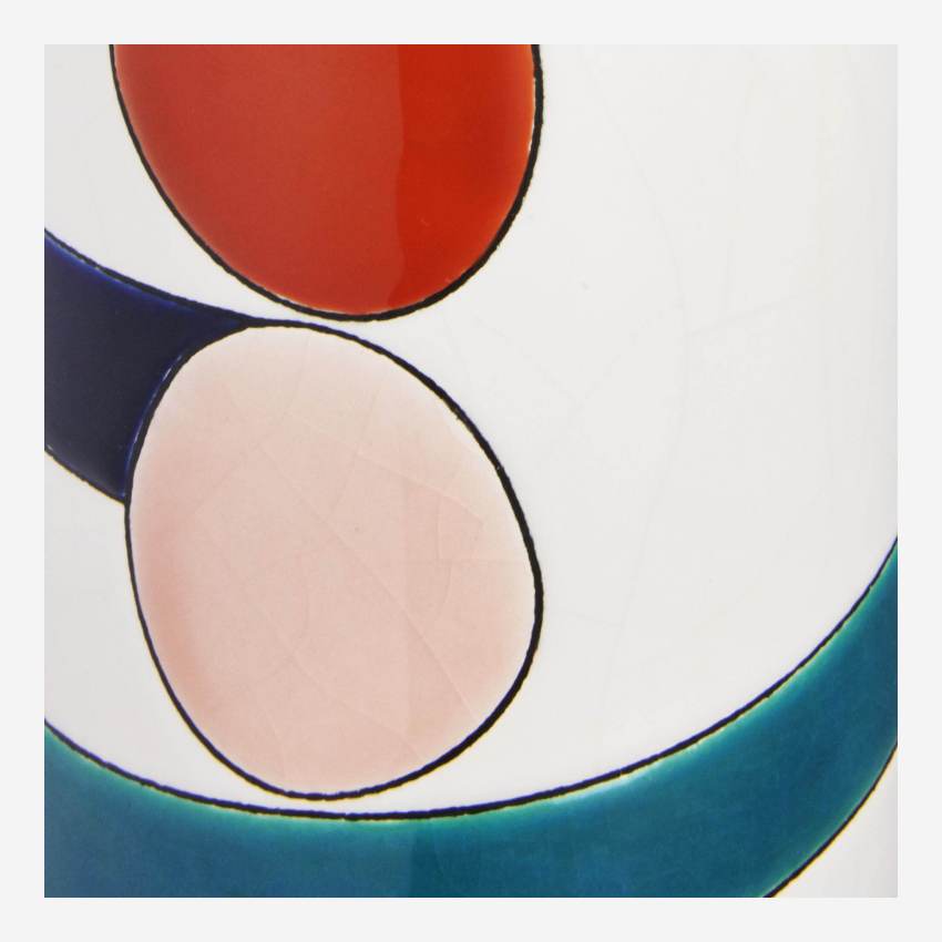 Jarrón de loza esmaltada - 10 x 21 cm - Diseño de Floriane Jacques