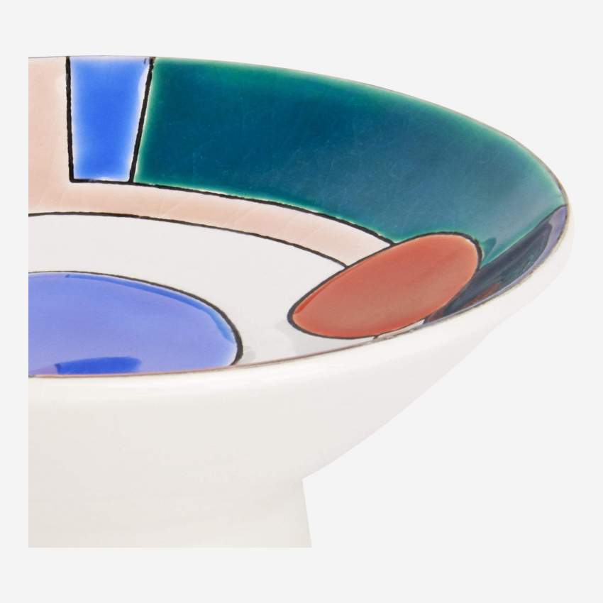 Piatto in terracotta smaltata - 14 x 5,5 cm - Design di Floriane Jacques