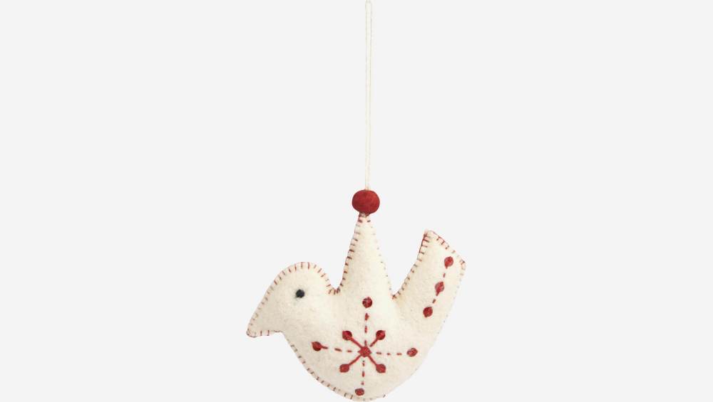 Decoración de Navidad - Pájaro de fieltro para colgar