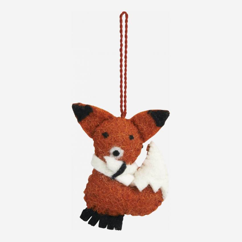 Weihnachtsdekoration - Fuchs aus Filz zum Aufhängen