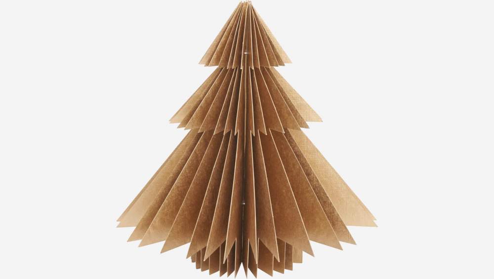 Weihnachtsdekoration - Tannenbaum aus Papier - 17,5 cm - Gold