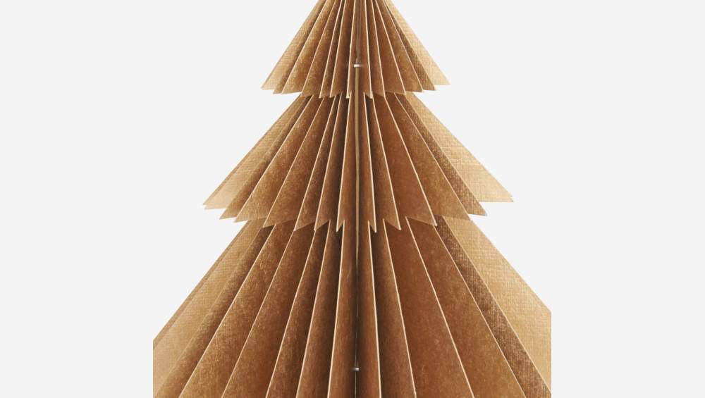 Décoration de Noël - Sapin en papier - 17,5 cm - Doré