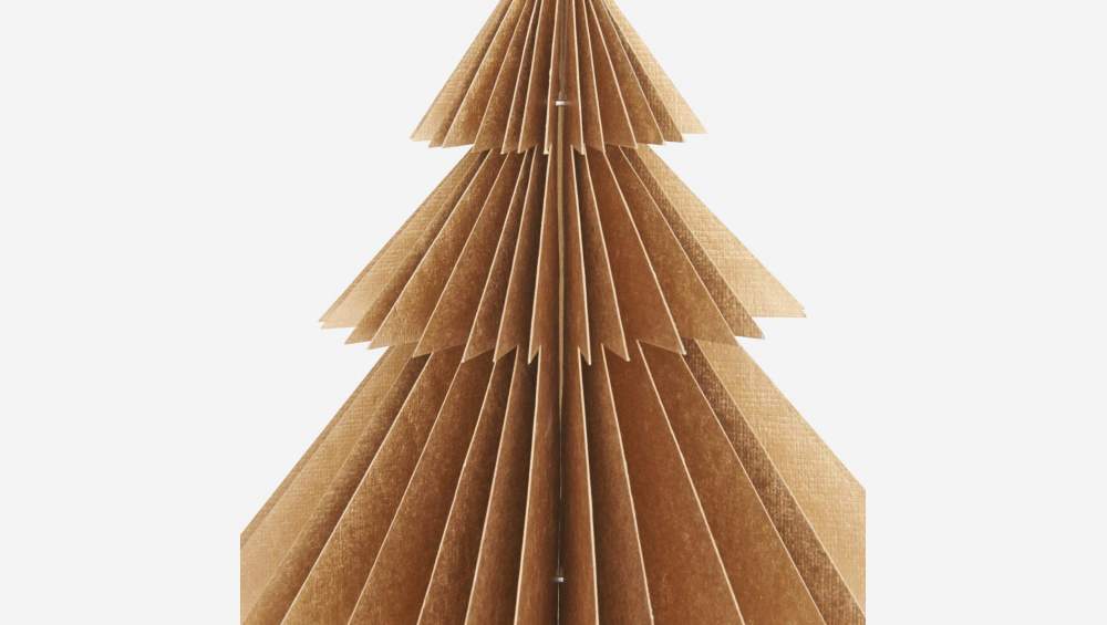 Kerstdecoratie - Papieren kerstboom - 17,5 cm - Goudkleurig