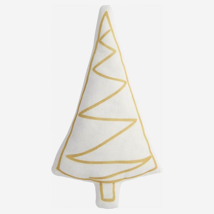 Kerstdecoratie - Stoffen kerstboom - Geel 