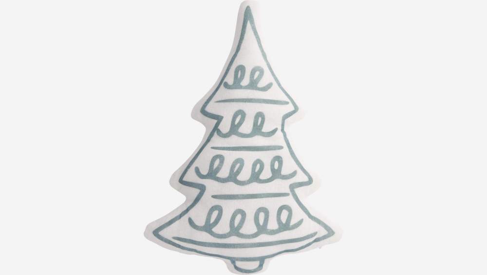 Weihnachtsdekoration - Tannenbaum aus Stoff - Blau