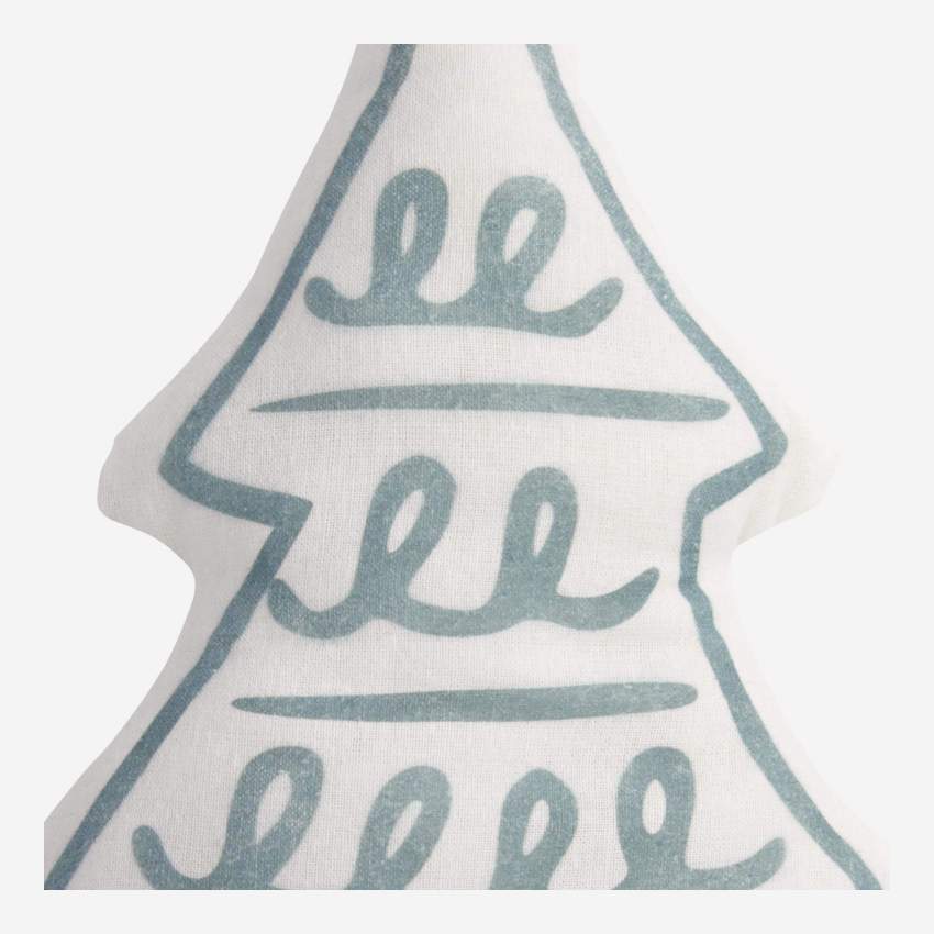 Weihnachtsdekoration - Tannenbaum aus Stoff - Blau