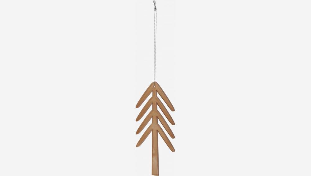 Kerstdecoratie - Plastic kerstboom om op te hangen - Bruin
