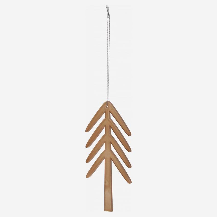 Weihnachtsdekoration - Tannenbaum aus Kunststoff zum Aufhängen - Braun