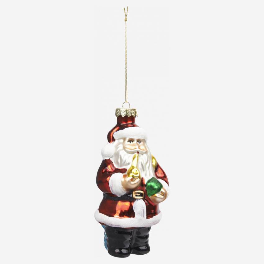Weihnachtsdekoration - Ornament "Weihnachtsmann" aus Glas