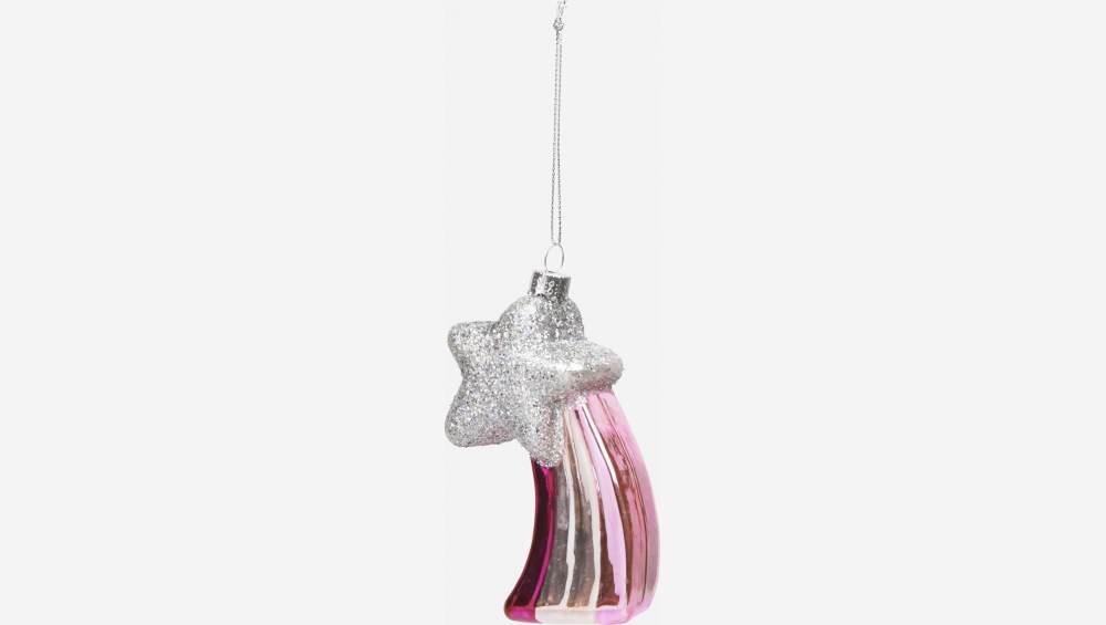 Weihnachtsdekoration - Ornament "Sternschnuppe" aus Glas
