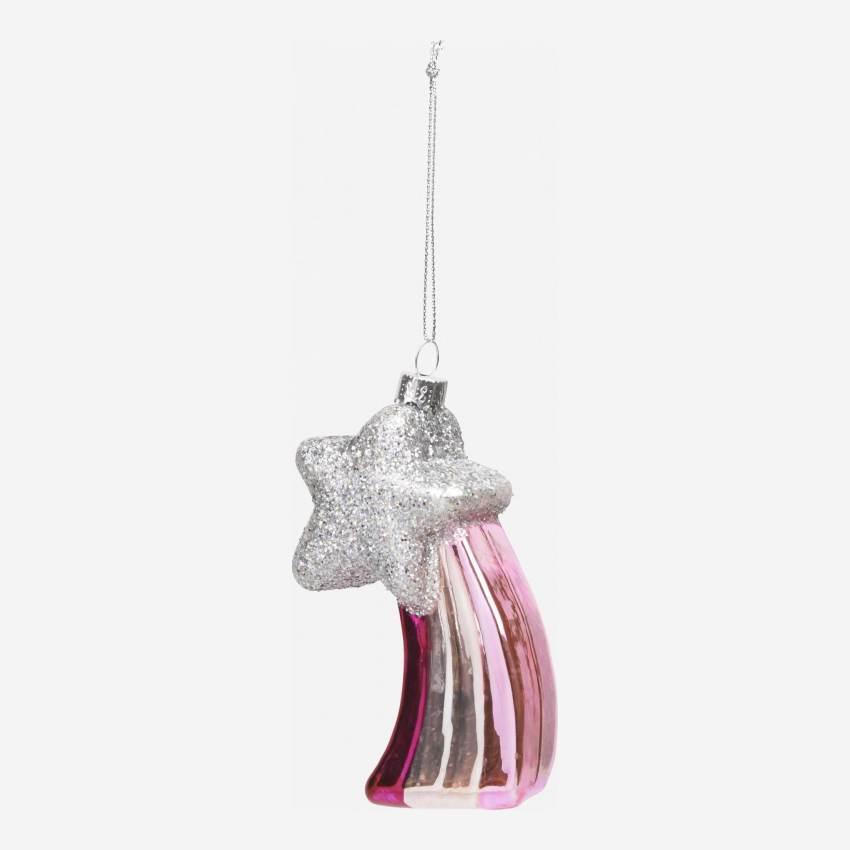 Weihnachtsdekoration - Ornament "Sternschnuppe" aus Glas