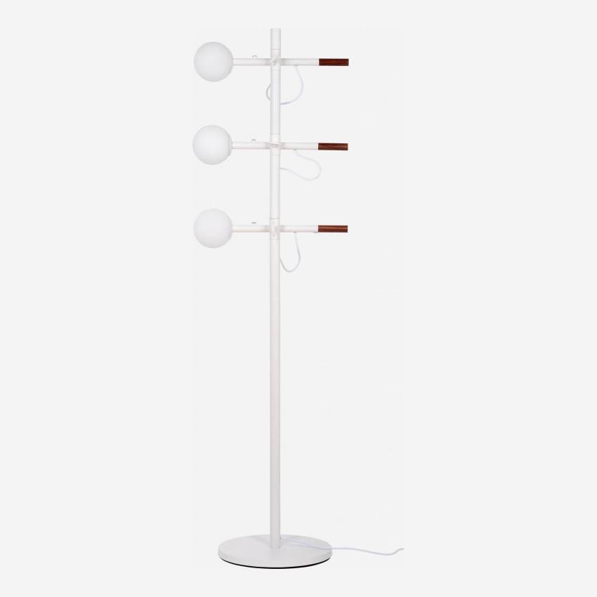 Staanlamp van metaal en hout - 160 cm - Design by Gaston Lobet