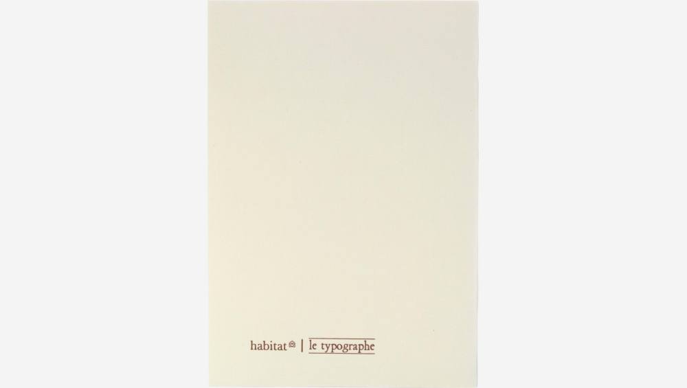 Schrift met roze strepen A6-formaat - Design by Floriane Jacques 
