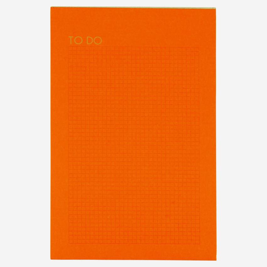 Lista delle cose da fare - 40 fogli - Arancione