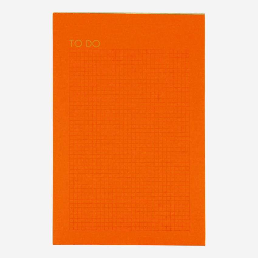 Lista de tarefas - 40 folhas - Cor de laranja 