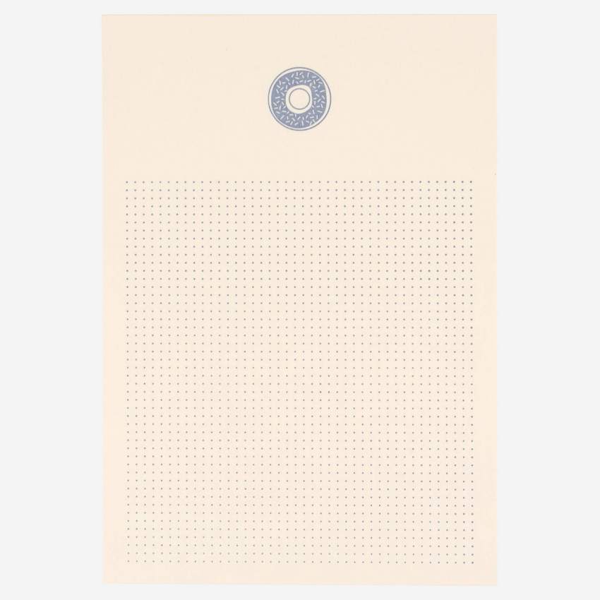 Bloco de notas A6 - 45 folhas - Motivo donut - Design by Floriane Jacques