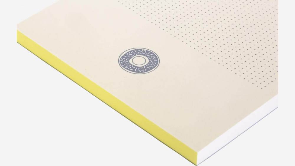 Notitieboekje A6-formaat - 45 vellen - Motief donut - Design by Floriane Jacques