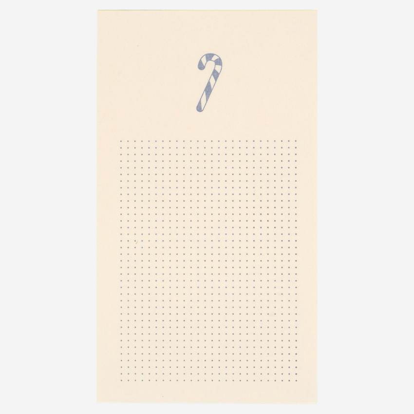 Mini blocco note - 45 fogli - Motivo zucchero d'orzo - Design by Floriane Jacques