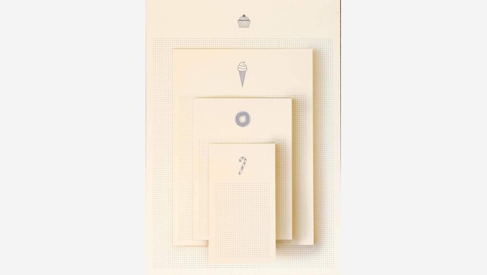 Mini blocco note - 45 fogli - Motivo zucchero d'orzo - Design by Floriane Jacques
