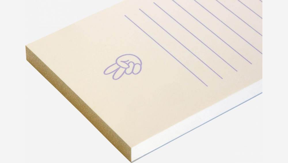 Mini blocco note - 45 fogli - Disegnato a mano - Design by Floriane Jacques