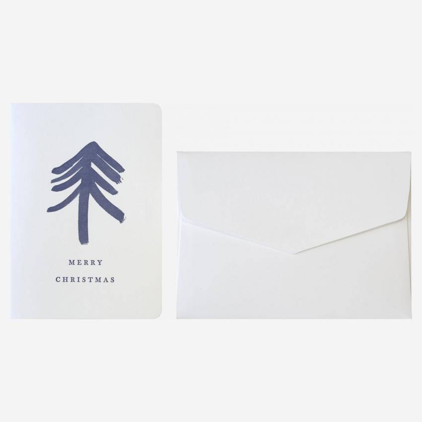 Biglietto di auguri di buon Natale con busta bianca - Design by Floriane Jacques