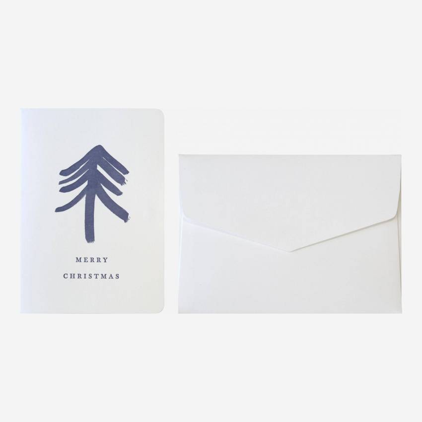 Biglietto di auguri di buon Natale con busta bianca - Design by Floriane Jacques