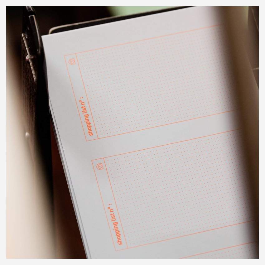Mini bloc de notas para lista de la compra - 45 hojas - Design by Floriane Jacques   