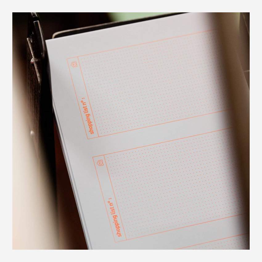 Kleiner Notizblock für Einkaufslisten - 45 Blatt - Design by Floriane Jacques   