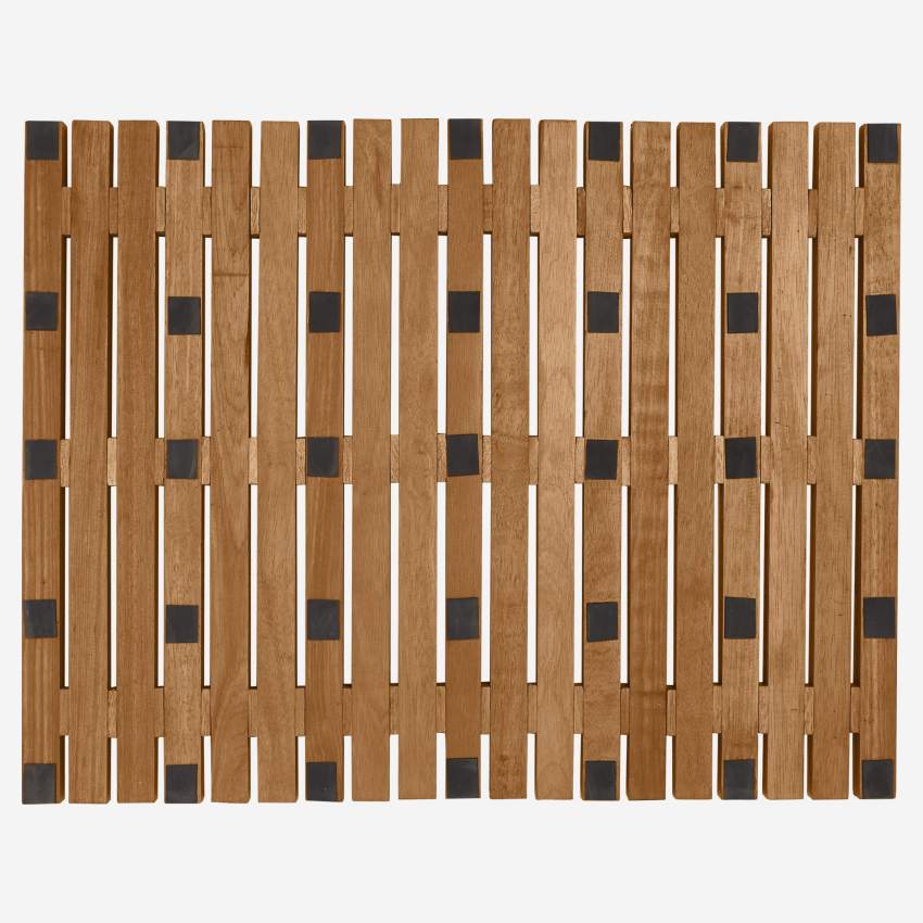 Badematte aus Holz - 45 x 59 cm - Naturfarben