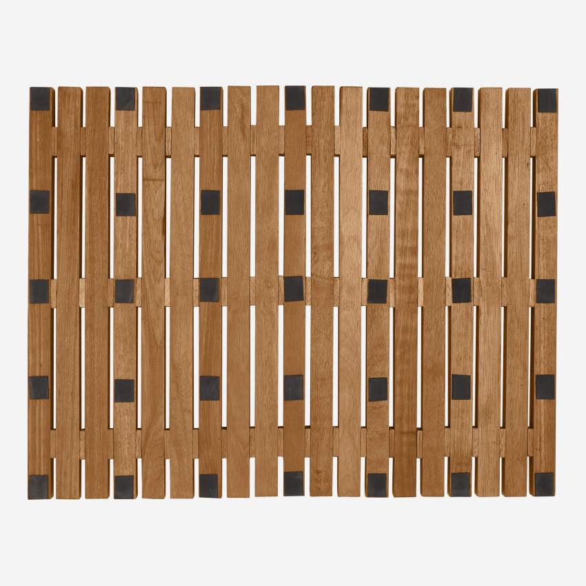 Badematte aus Holz - 45 x 59 cm - Naturfarben