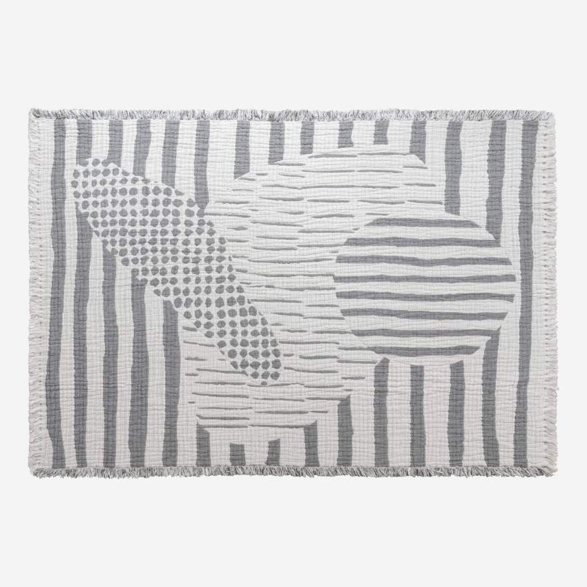 Plaid en gaze de coton – 130 x 170 cm - Motif by Floriane Jacques