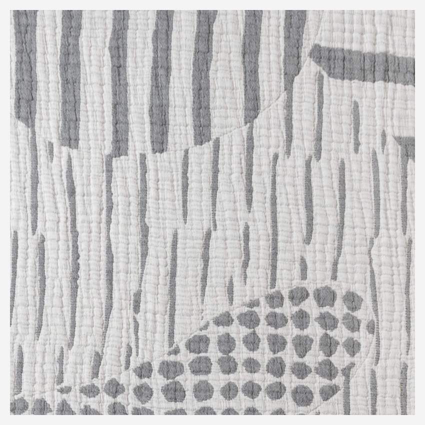 Plaid in garza di cotone - 130 x 170 cm - Motivo di Floriane Jacques