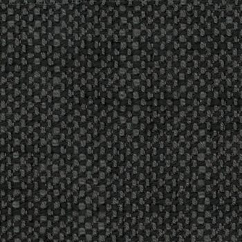 Chester Canapé 2 places en tissu italien - Gris anthracite - Pieds noirs